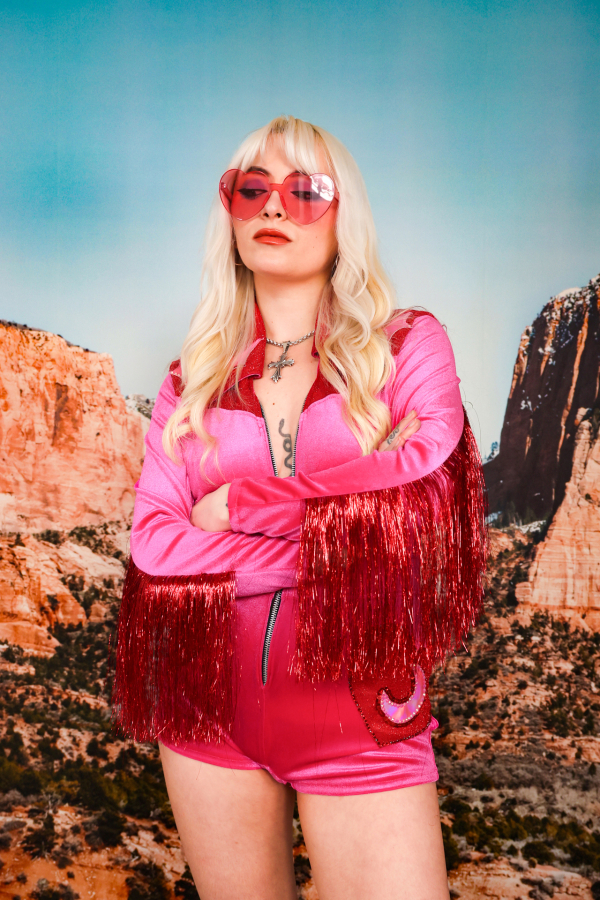 Outlaw Vixen Playsuit Pink - Image 4